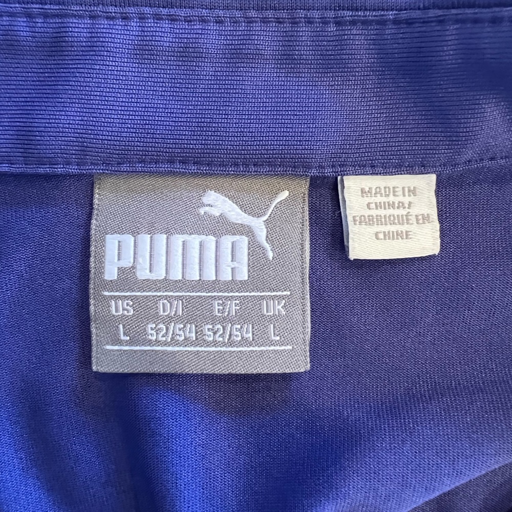 Mens Puma Dry Cell purple/blue shirt and white golf polo - Picture 5 of 7